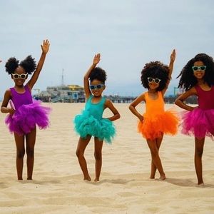 I Love Plum orange tutu dress